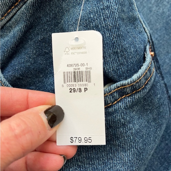 NEW NWT Gap High Rise Stride Wide Leg Jeans Denim High Waisted Waist Size 29 8 P - Picture 5 of 7